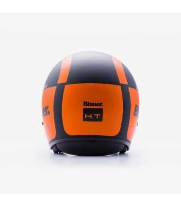 Casco jet Blauer Pilot 1.1 G Graphic nero arancio opaco