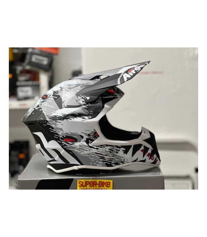 Casco moto cross Airoh Wraap Demon matt enduro motard off road