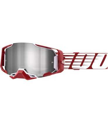 100% Armega Oversized Deep Red lens mirror