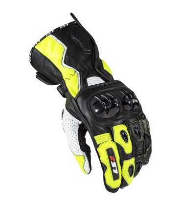 LS2 Swift yellow racing gloves