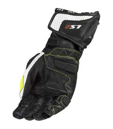 LS2 Swift yellow racing gloves