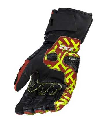 LS2 Feng red yellow racing gloves