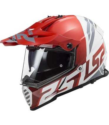 LS2 Pioneer MX436 Evo Evolve rosso bianco