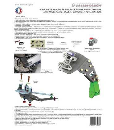 Access design License palte Honda X-ADV 750 DCT (2017-20)