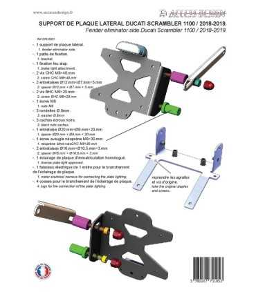 Access design License palte Ducati Scrambler 1100 (2018-22)