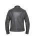 Giacca in pelle moto John Doe Storm grigia