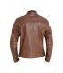 Motorrad lederjacke John Doe Storm braun