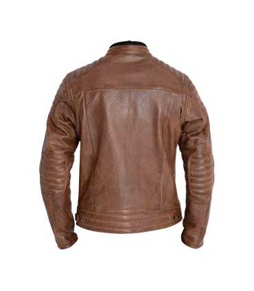 Giacca in pelle moto John Doe Storm marrone