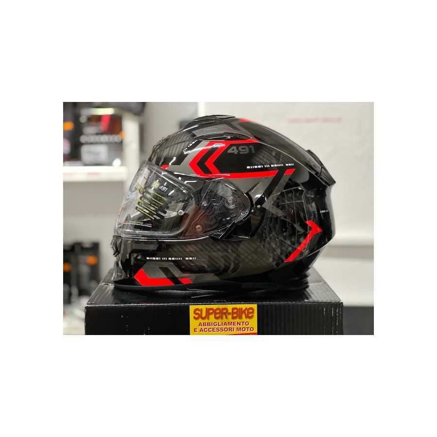 Casco Scorpion Exo 491 Spin nero rosso