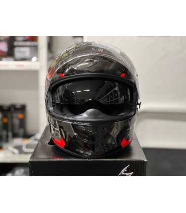 Casco Scorpion Exo 491 Spin nero rosso