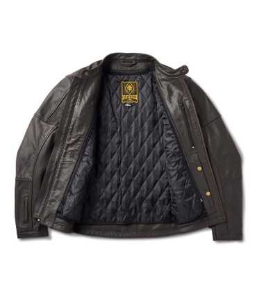 ROLAND SANDS LINDEN 74 leder jacket dark brown