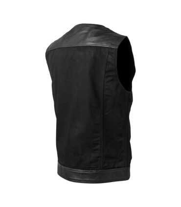 Gilet pelle e tessuto ROLAND SANDS TEMPLE 74