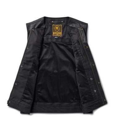 Gilet pelle e tessuto ROLAND SANDS TEMPLE 74