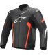 Giacca in pelle Alpinestars Faster V2 nera rossa