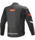 Veste en cuir Alpinestars Faster V2 noir rouge