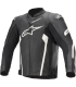 Alpinestars Faster V2 leather jacket black white