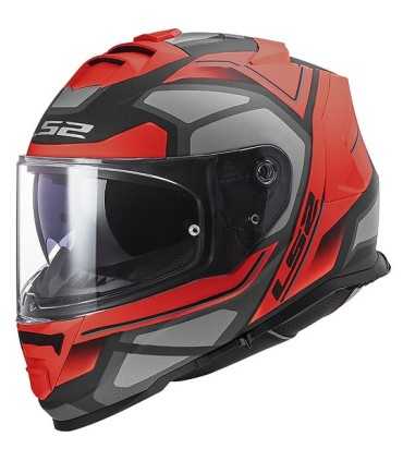 CASQUE LS2 FF800 STORM Faster titan rouge matt