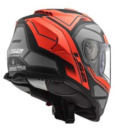 CASCO LS2 FF800 STORM Faster titanio rosso opaco