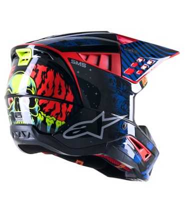 Casco motocross Alpinestars SM5 Solar Flare nero rosso