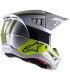 Casco motocross Alpinestars SM5 Bond argento