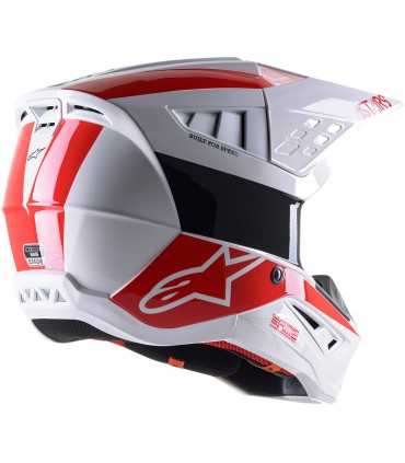 Casque motocross Alpinestars SM5 Bond blanc