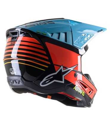 Alpinestars SM5 Speed Motocross Helm blau