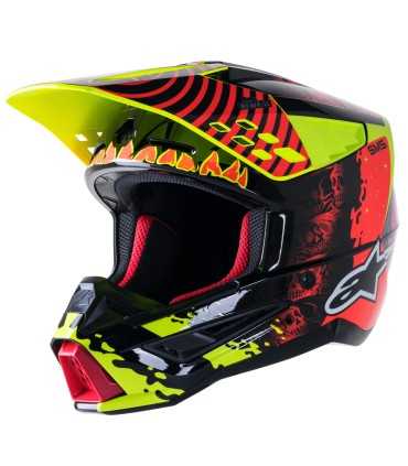 Casco motocross Alpinestars SM5 Solar Flare giallo