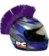 Cresta adesiva per casco viola