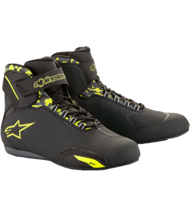 Chaussures moto Alpinestars Sektor Waterproof camo jaune