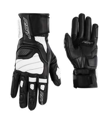 Gants moto cuir RST Turbine blanc