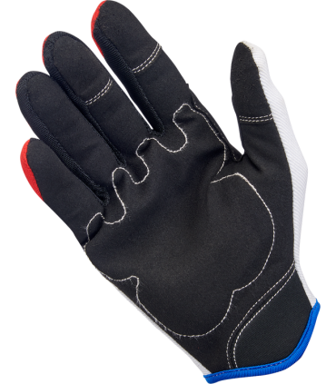 Biltwell moto gants blanc rouge