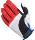 Biltwell moto gants blanc rouge