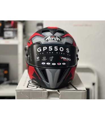 Casco Airoh Gp 550 S Wander rosso nero opaco