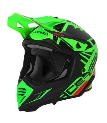 Casco motocross Acerbis X-Track verde opaco