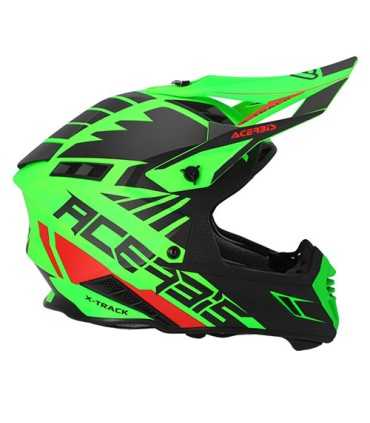 Casco motocross Acerbis X-Track verde opaco