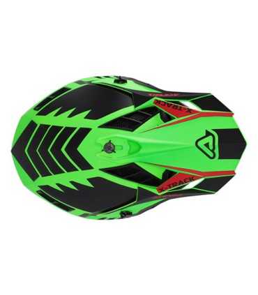 Casco motocross Acerbis X-Track verde opaco