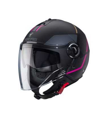 Caberg Riviera V4x Geo noir matt pink