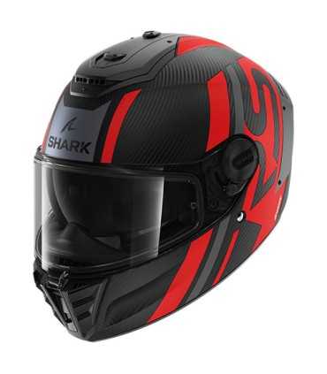 Casco Shark Spartan RS carbon Shawn rosso opaco