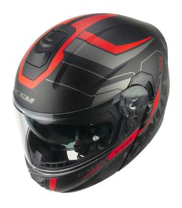 Casque modulaire CGM 569A C-Max City noir rouge matt