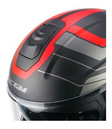 Casco modulare CGM 569A C-Max City nero rosso opaco