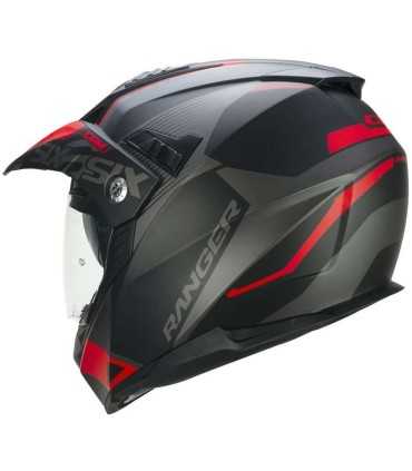 Helm Crosstourer CGM 666A Twin Ranger schwarz rot matt