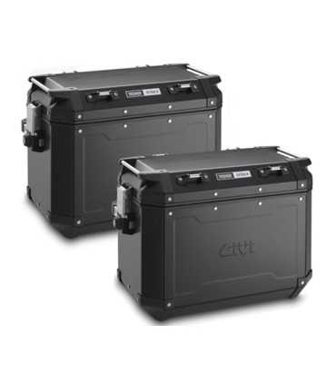 Givi Pair Of Side Cases Trekker Outback 48 Lt Aluminium black