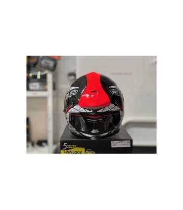 Casque intégral Scorpion Exo 1400 Carbon air Evo Aranea rouge