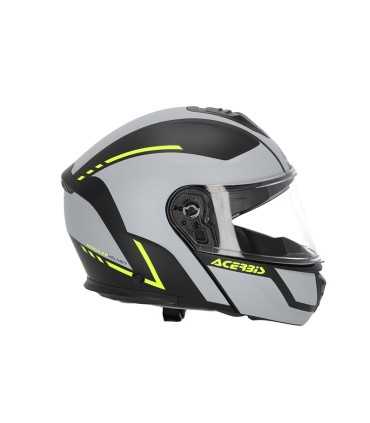 Casco modulare moto Acerbis TDC grigio giallo