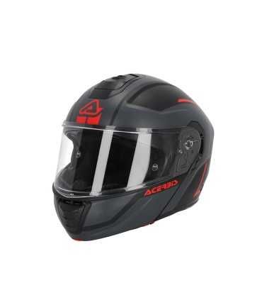 Casco modulare moto Acerbis TDC grigio rosso