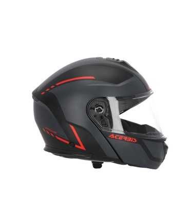 Casco modulare moto Acerbis TDC grigio rosso