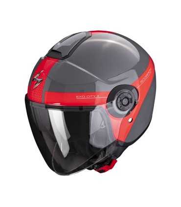 Casco Scorpion Exo City 2 Short grigio rosso