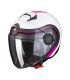 Casco jet Scorpion Exo city Roll bianco rosa