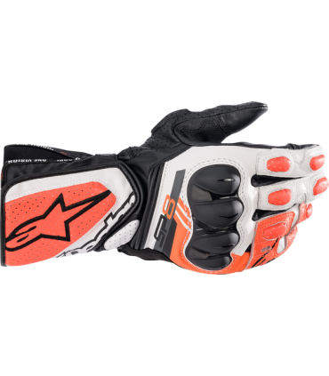 Gants racing Alpinestars SP-8 V3 blanc rouge