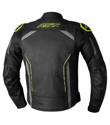 Veste moto en cuir RST S1 jaune